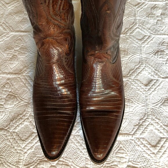 Dan Post Cowboy Boots, Lizard, Size 7M - Picture 2 of 8